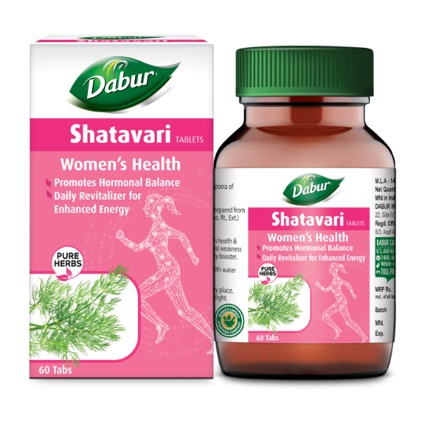 Dabur Shatavari Tablets for Women – 60 Tablets | Hormonal Balance & Women’s Wellness Supplement for Reproductive Health & Vitality (Pack of-2) - Image 4