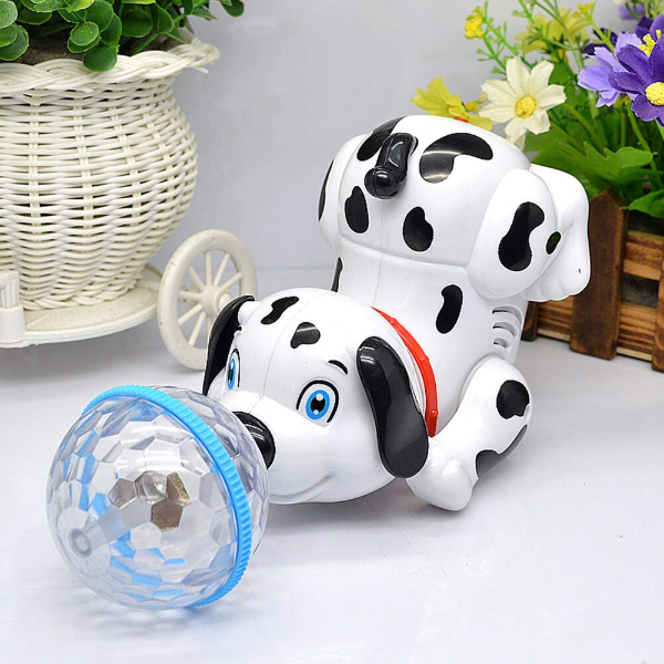 VGRASSP Dancing Puppy Dog Toy for Kids – Musical Interactive Baby Toy with 3D Flashing LED Light Ball, Cute Crawling & Singing Animal Toy for Boys & Girls