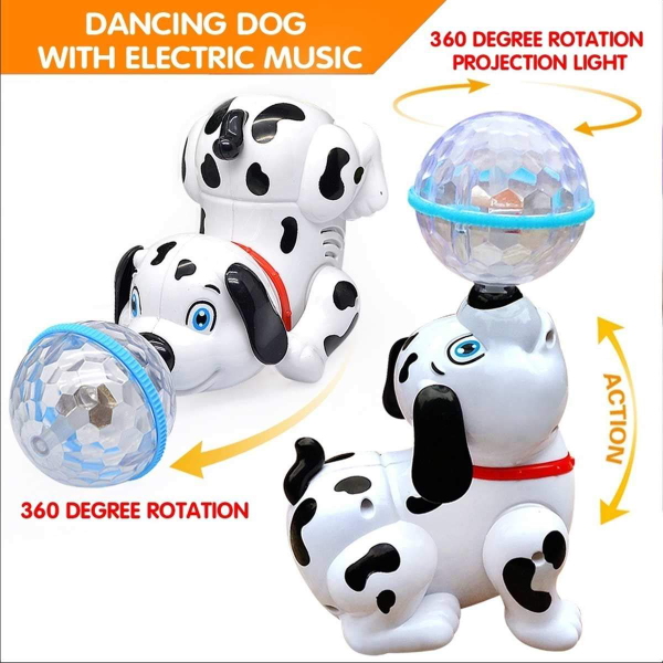 VGRASSP Dancing Puppy Dog Toy for Kids – Musical Interactive Baby Toy with 3D Flashing LED Light Ball, Cute Crawling & Singing Animal Toy for Boys & Girls - Image 3