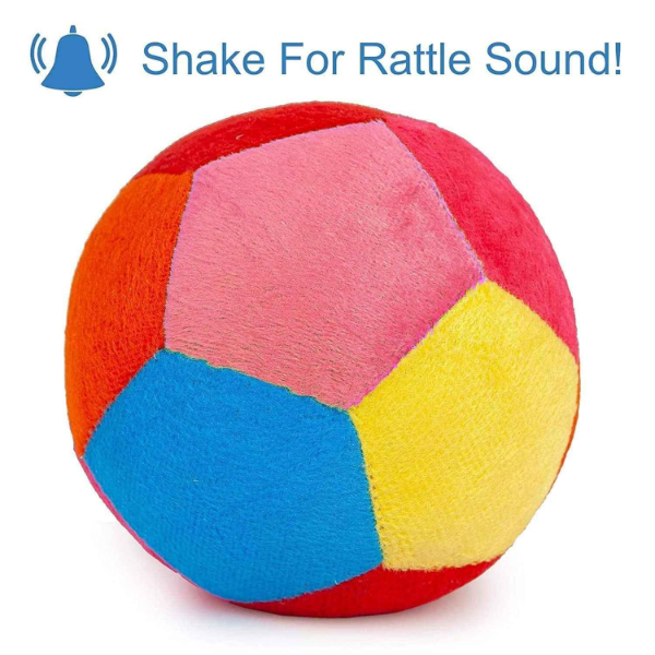 DearJoy Soft Baby Rattle Ball Toy – Multicolor Sensory Activity Ball for Infants & Toddlers, Lightweight Grasping Toy with Rattle Sound, Early Development Educational Toy for Babies, Safe & Engaging Play - Image 2