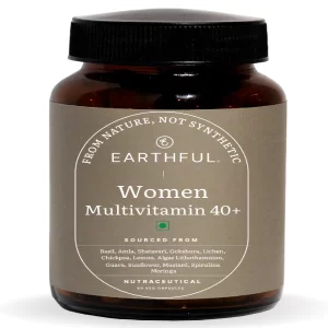 Earthful Multivitamin for Women 40+ & 50+ | Plant-Based Formula for Menopause & Perimenopause Support | 12 Essential Vitamins & Herbs for Immunity, Hormonal Balance, Skin, Hair & Bone Health | 60 Capsules