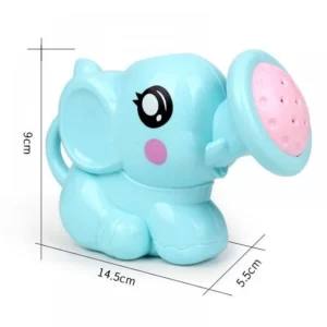 LittleBuddy Baby Bath Water Spray Toy – Cute Cartoon Elephant Shower Sprinkler Watering Can for Kids, Fun Bath Time Toy for Toddlers (Blue, Pack of 1)