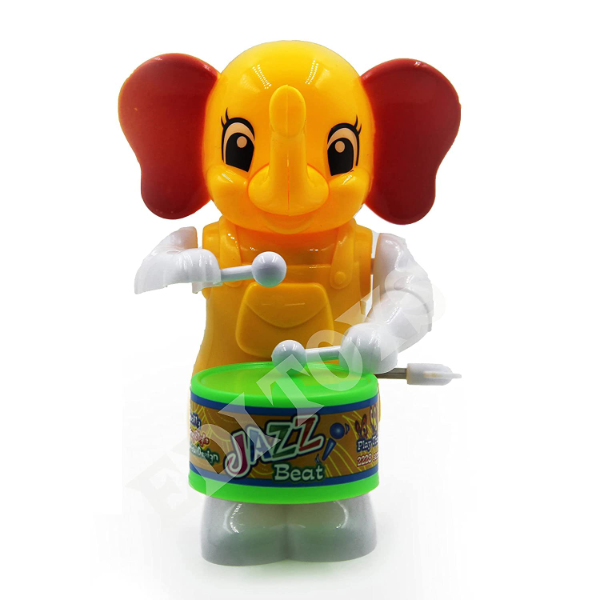 Funny Wind-Up Elephant Dancing & Drumming Toy for Kids – Key-Operated Musical Action Toy (Pack of 1) | Cute Battery-Free Interactive Elephant Toy for Toddlers & Babies