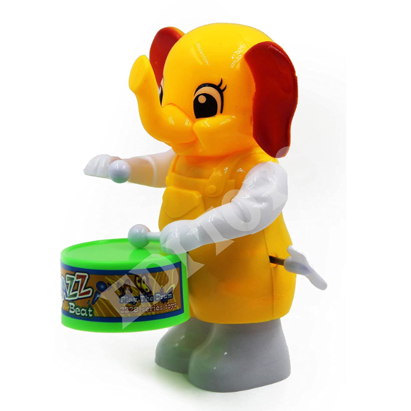 Funny Wind-Up Elephant Dancing & Drumming Toy for Kids – Key-Operated Musical Action Toy (Pack of 1) | Cute Battery-Free Interactive Elephant Toy for Toddlers & Babies - Image 2