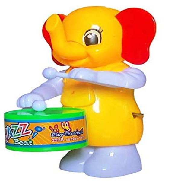 Funny Wind-Up Elephant Dancing & Drumming Toy for Kids – Key-Operated Musical Action Toy (Pack of 1) | Cute Battery-Free Interactive Elephant Toy for Toddlers & Babies - Image 3