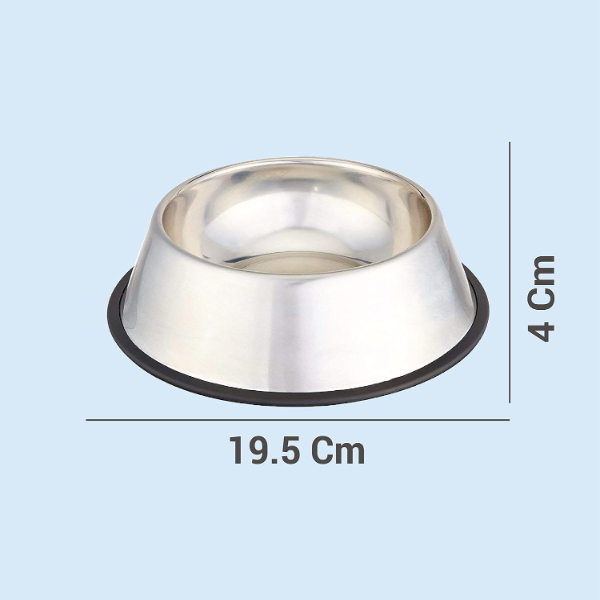 Pet Empire Stainless Steel Non-Skid Pet Bowls Set of 2 – Wipe-Clean Feeding Bowls for Small Dogs, Cats, Puppies, Kittens & Rabbits | Durable & Stable Pet Food & Water Bowl Set - Image 2