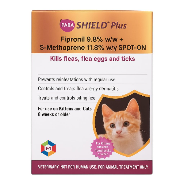 Spot-On Cat Treatment (1 Pack) – Powerful Fipronil Formula for Tick, Flea & Lice Prevention, Keeps Cats & Kittens Healthy