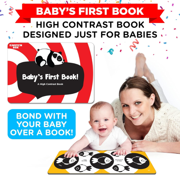 Newborn Baby Gift Set (0-12 Months) – High Contrast Flash Cards, Sensory Book, Baby Rattles & Developmental Toys for Visual Stimulation, Early Learning & Infant Sensory Development - Image 3
