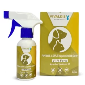Vivaldis Vi-Fi Forte Tick & Flea Spray for Dogs & Cats – Fast-Acting, Long-Lasting Fipronil Formula for Tick & Flea Control | Treats Acute Infestations, 100ml