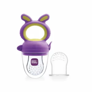Soft Silicone Baby Food Feeder Nibbler with Extra Mesh – Anti-Choking Fruit Pacifier & Teether for Infants 3+ Months | 100% BPA-Free Baby Fruit Feeder for Safe Self-Feeding