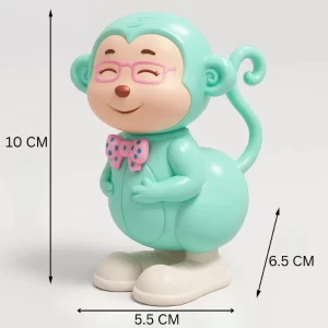 GRAPHENE Jumping Monkey Wind-Up Toy for Kids – Colorful Key-Operated Dancing & Moving Monkey Toy | Battery-Free Interactive Toy for Babies 6–12 Months, Toddlers & Young Children (Pack of 1)