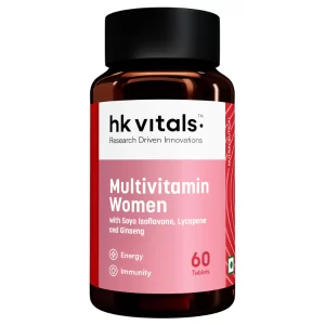 HK Vitals Multivitamin for Women | Daily Women's Multivitamin with Zinc, Vitamin C, Vitamin D, Multiminerals & Ginseng Extract | Supports Energy, Immunity & Overall Wellness | 60 Tablets
(Pack of -2)
