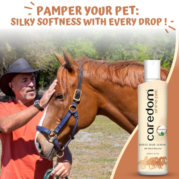 Shine Pet Horse Mane & Tail Hair Serum 200ml – Aloe Vera Enriched Detangler for Instant Shine, Silky Smooth Finish & Easy Grooming | Lightweight Non-Sticky Gloss Care for Horses - Image 4