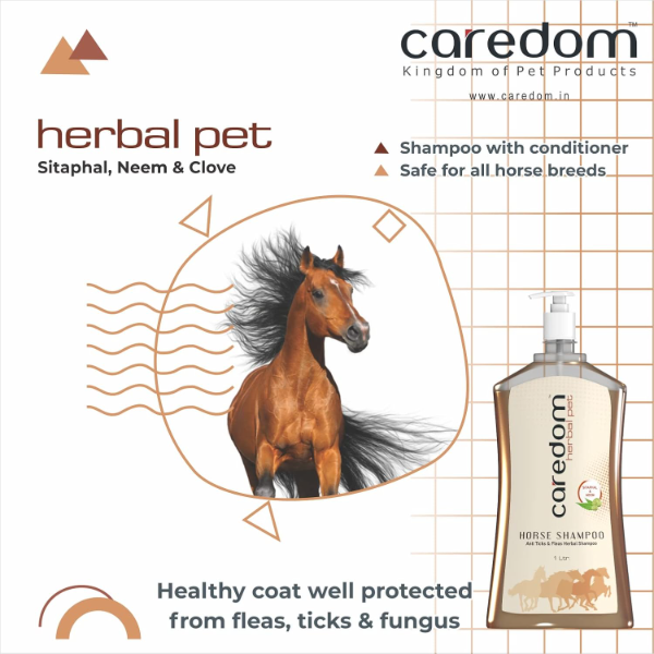 Herbal Horse Shampoo 1 Litre with Neem & Sitaphal Extracts | Natural Tick & Flea Protection | Deep Cleansing Coat Care for Horses | Soothing Stable & Outdoor Grooming Wash - Image 2