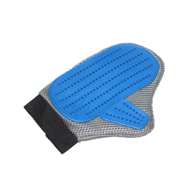 Emily Pets Pet Grooming Gloves for Dogs, Cats & Horses – Gentle Deshedding & Bath Massage Mitt for Long & Short Hair (Blue) - Image 3