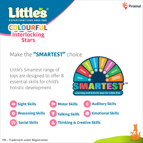 Little’s Colorful Interlocking Star Activity Toy Set for Toddlers – Educational Learning & Sorting Toys for Kids 1+ Years, Multi-Color Baby Toy for Fine Motor Skills, Hand-Eye Coordination & Early Development - Image 3