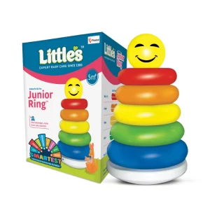 Little's Junior Stacking Rings Toy for Babies & Toddlers – Colorful Plastic Learning Rings for Sorting, Stacking & Early Development, Motor Skills & Sensory Play Toy for Kids