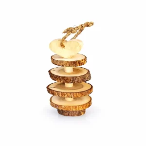 KSK Natural Wooden Chew Toy for Rabbits & Guinea Pigs – Safe Teeth Grinding and Play Toy for Small Pets