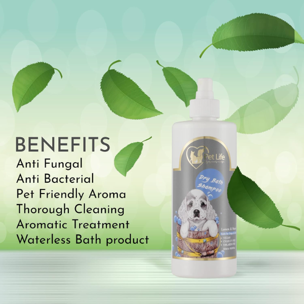 Pet Life Organic Waterless Dry Shampoo for Dogs, Cats, Puppies, Kittens & Rabbits – Natural Spray Cleanser for a Soft, Shiny & Fresh Coat | 500 ml - Image 3