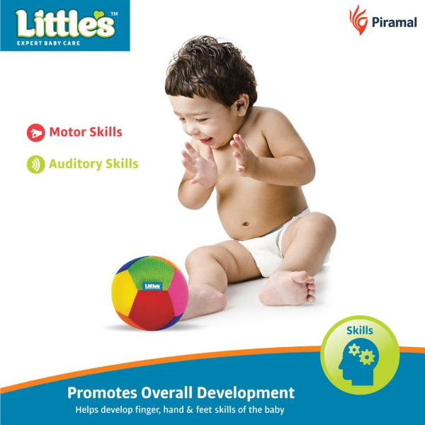 Little’s Soft Plush Baby Rattle Ball Toy (11 cm, Medium) – Colorful Sensory Soft Ball for Infants & Newborns, Gentle Rattle Sound Toy for Early Learning & Motor Skill Development - Image 2