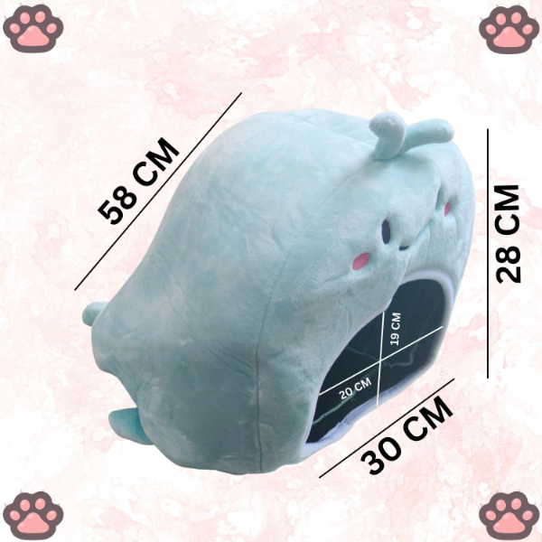 Lulala Plush Tent Pet Bed for Cats & Small Animals – Soft Indoor Cave for Cats, Rabbits & Small Dogs | Washable 100% Polyester Cozy Hideaway (58 x 30 x 28 cm) - Image 2
