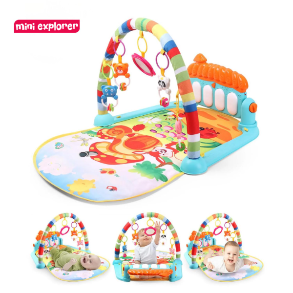 ToyTastic Baby Play Gym & Activity Mat with Kick & Play Piano – Infant Play Mat for 0–12 Months – Newborn Sensory Gym with Hanging Toys – Early Learning Floor Mat for Babies & Toddlers (0–2 Years) - Image 2