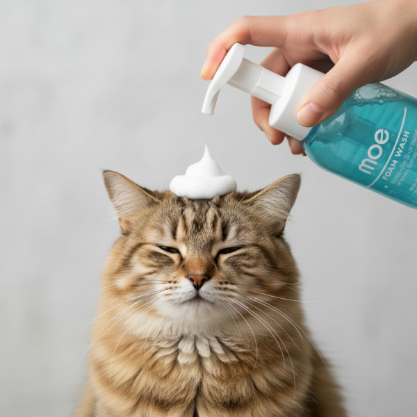 Moe Puppy Dry Shampoo for Cats & Kittens – 300ml, Gentle Cleansing, Conditioning, Detangling & Moisturizing, Quick Odor Removal - Image 3