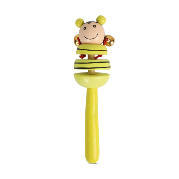 Wooden Baby Rattle & Teether Toy Set of 3 – Natural Handcrafted Sensory Toys for Newborns, Non-Toxic Musical Learning Toys for Infants 0–24 Months, Baby Development Gift Set - Image 4
