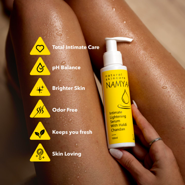 Namyaa Advanced Haldi Chandan Intimate Serum for Intimate Areas | Skin Brightening & Even Tone Care | Natural Turmeric & Sandalwood Formula | 100g
(Pack of -2) - Image 4