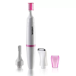 Nova NLS 530 Sensi-Trim Bikini & Facial Hair Trimmer for Women – Battery Operated Personal Groomer for Bikini Line, Face, Underarms & Sensitive Areas, White