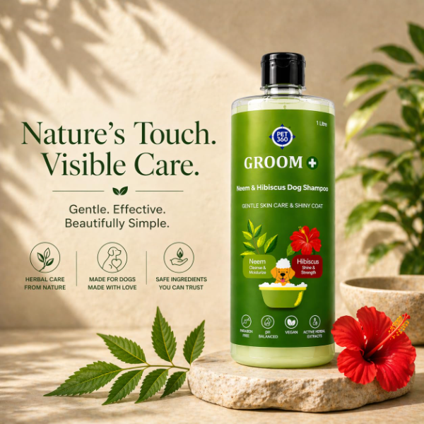 PET360 Groom+ Neem, Hibiscus & Oatmeal Dog Shampoo 1000ml – Vegan, Cruelty-Free & Non-Toxic Natural Pet Wash | pH Balanced Formula | Paraben & Phthalate Free Gentle Puppy & Dog Grooming Care - Image 4