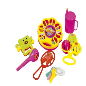 Baby Rattle Toy Set of 7 – Multicolor Infant Sensory Toys for Newborns & Toddlers, Early Development Learning Rattles for Babies, Safe Grip Toys for Boys & Girls