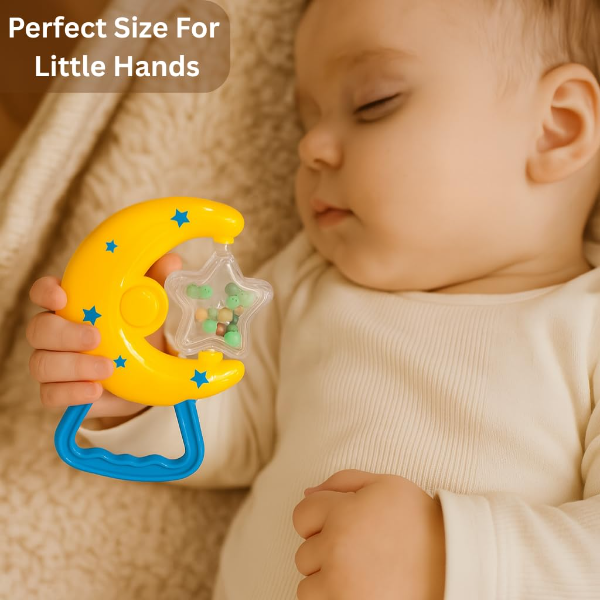 ToyTastic 7-Piece Baby Rattle Set for Newborns 0–12 Months – Colorful & Safe Infant Sensory Toys for Early Learning – Baby Boy & Girl Gift Set – Perfect Baby Shower & Newborn Starter Toy Pack - Image 4
