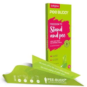 PeeBuddy Disposable Female Urination Device (10 Pack) - Waterproof Stand Up and Pee Funnels for Women | Portable Female Urinal for Camping, Travel, Hiking & Dirty Public Restrooms (Pack of -5)