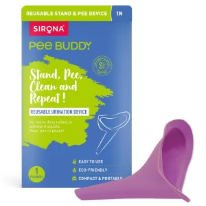 PeeBuddy Reusable Female Urination Device (FUD) for Women – Leak-Proof Stand-to-Pee Funnel, Portable Travel Urinal for Camping, Hiking, Public Restrooms & Outdoor Activities (Pack of -5)