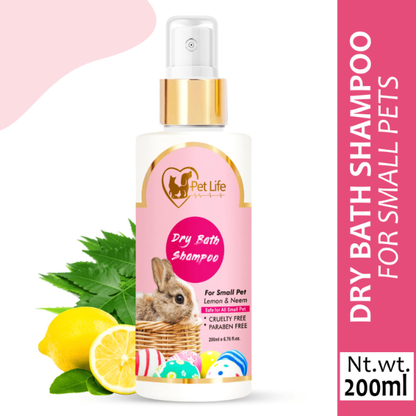 PETLIFE Organic Dry Bath Shampoo for Small Pets, Rabbits & Kittens – Waterless Spray Cleanser with Natural Ingredients for a Clean, Soft & Shiny Coat | 200 ml - Image 4