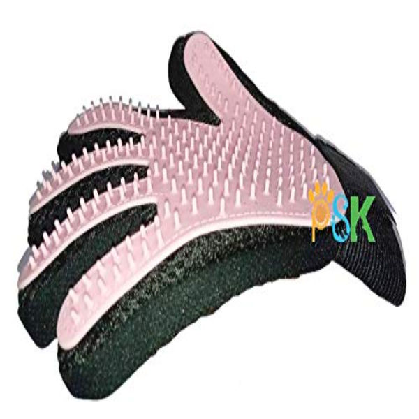 PSK PET MART Grooming Glove & Pet Hair Remover Mitt | Deshedding, Bathing & Massage Brush for Dogs, Cats, Horses, Rabbits & Small Animals | Pink Pet Grooming Glove - Image 2