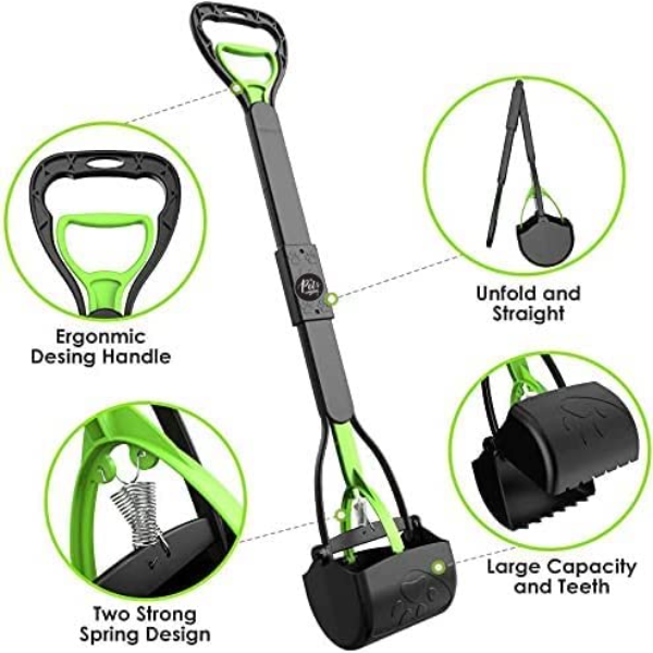 24-Inch Folding Dog Poop Scooper for Large Pets – Easy Pet Waste Picker & Potty Cleaner | Durable & Lightweight - Image 2