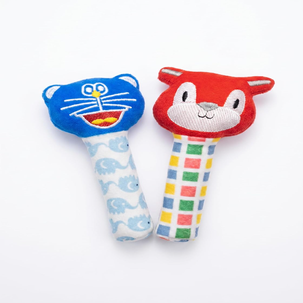 Soft Plush Cat Baby Rattle Toy for Newborns 0–6 Months – Gentle Sound Sensory Toy for Infants | Safe Soft Baby Toy for Early Development & Newborn Gift Idea