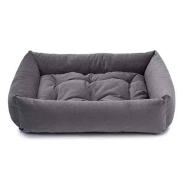 "Reversible Ultra-Soft Velvet Pet Sofa Bed – Luxury Dog, Cat, Puppy & Rabbit Bed, Cozy & Comfortable, XXL 110x80x20 cm (Grey)"