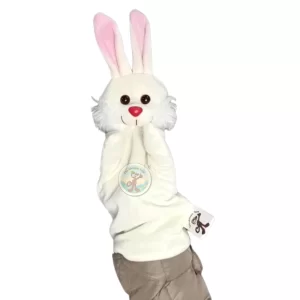 Cute Plush Bunny Hand Puppet for Kids – Soft Rabbit Puppet Toy for Storytelling, Role Play & Interactive Learning | Educational Hand & Finger Puppet for Toddlers and Children