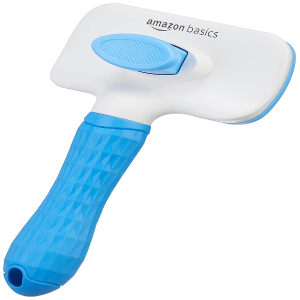 Self-Cleaning Slicker Grooming Brush for Dogs & Cats – Konica Basics Pet Hair Removal Tool for Shedding, Detangling & Daily Grooming (Rectangular Design) - Image 4