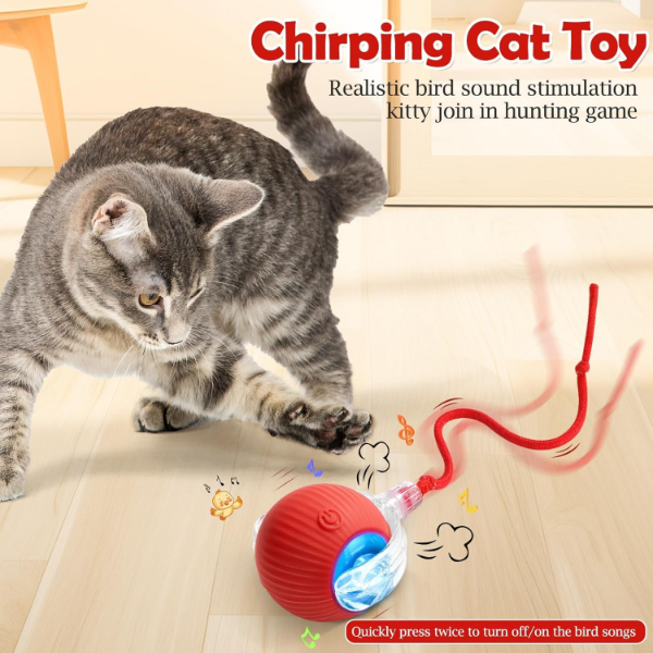 Smart Rolling LED Cat Toy Ball – Automatic Motion Activated USB Rechargeable Interactive Toy for Indoor Cats, Kittens, Puppies & Small Dogs | Fun IQ Training & Exercise Pet Ball - Image 4