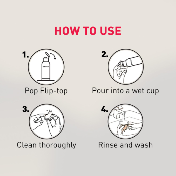 Sirona Natural Menstrual Cup Wash for Women, Rose Fragrance Cup Cleanser, Gentle & Hygienic Menstrual Cup Cleaning Solution, Feminine Hygiene Care, 100 - Image 3