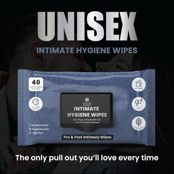 Skin Elements Intimate Hygiene Wet Wipes – Unisex | pH-Balanced Intimate Care Wipes with Tea Tree Oil & Neem Extract | 40 Count | Gentle Cleansing for Pre & Post Intimacy Freshness (Pack of -3)