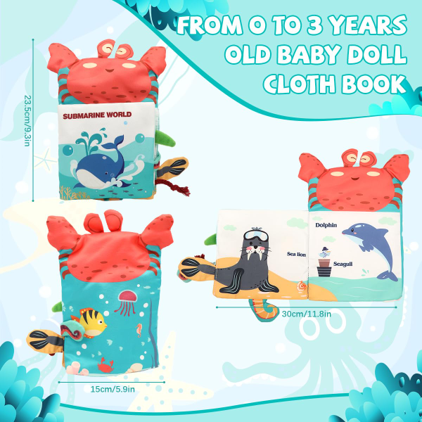 SNOWIE SOFT® 3D Hand Puppet Cloth Book for Babies & Toddlers 0–3 Years – Non-Toxic Sensory Montessori Fabric Book with High Contrast Visual Stimulation | Washable Baby Learning Toy for 6–12 Months - Image 4