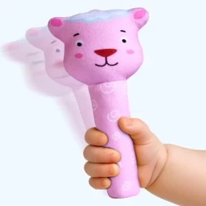 Tiny Tails Sheep Baby Rattle Toy – Soft Plush Animal Sensory Toy for Newborns & Infants, Easy-Grip Handheld Rattle for Motor Skill Development, Safe Squeeze Toy for Boys & Girls, Perfect Baby Shower Gift