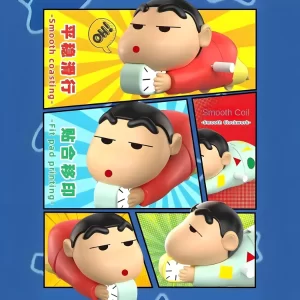 Shinchan Crawling Wind-Up Action Figure Toy for Kids – Key-Operated Movable Baby Toy | Battery-Free Durable PVC Cartoon Character Toy for Fun Playtime & Early Learning