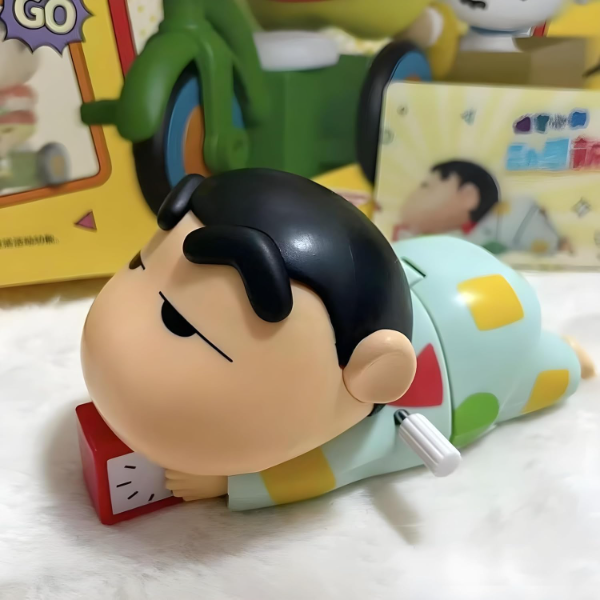 Shinchan Crawling Wind-Up Action Figure Toy for Kids – Key-Operated Movable Baby Toy | Battery-Free Durable PVC Cartoon Character Toy for Fun Playtime & Early Learning - Image 2