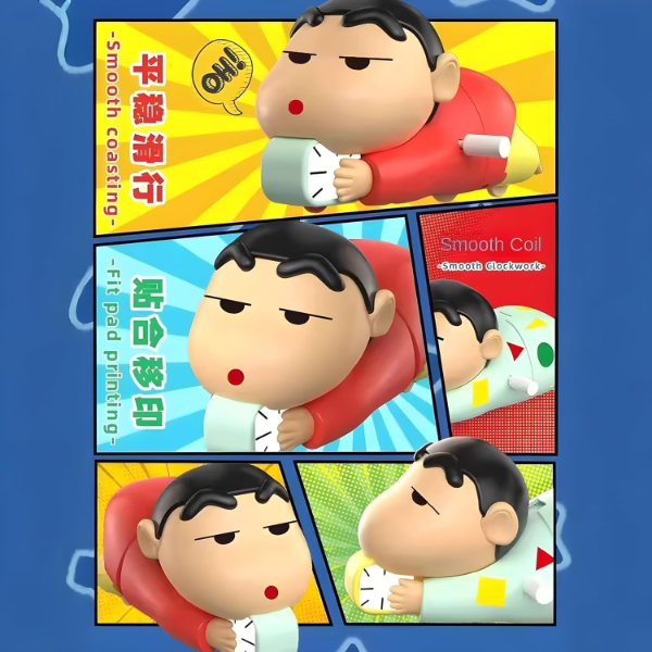 Shinchan Crawling Wind-Up Action Figure Toy for Kids – Key-Operated Movable Baby Toy | Battery-Free Durable PVC Cartoon Character Toy for Fun Playtime & Early Learning - Image 3